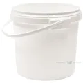 White plastic bucket without lid with handle 20 000ml / 20L with diameter 320mm