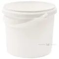 White plastic bucket without lid with handle 5000ml / 5L bucket diameter 220mm