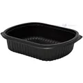 Black 1-compartment food tray 207x170x40mm 952ml, 63pcs/pack