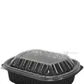 Caurspīdīgs vāks melnam 1-nodalījuma pārtikas traukam  207x170x40mm 952ml, 63gb./iepakojumā