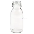 Transparent glass bottle without cork 60ml diameter 18mm
