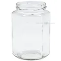 Glass jar without lid Esagonale 770ml diameter 82mm