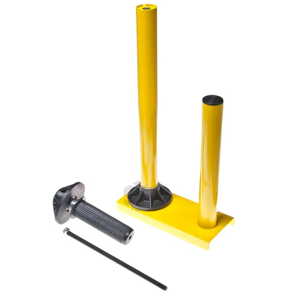 Kollane metallist käsihoidik 30-50cm laiale pakkekilele