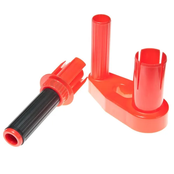 Punane plastikust käsihoidik 30-50cm laiale pakkekilele