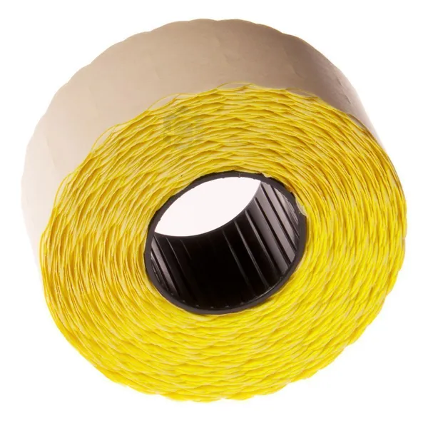 Kollane Blitz-Meto hinnapüstoli etikett 26x12mm, rullis 1400tk
