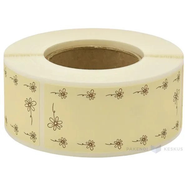 Beez kleebisetikett Lilled 30x74mm, rullis 250tk