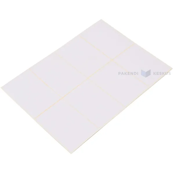 Vinyl label 105x75mm 8pcs on A4, 3sheets/pack