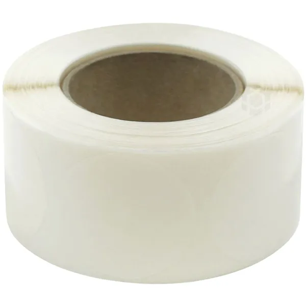 Läbipaistev kleebisetikett diameeter 33mm, rullis 500tk