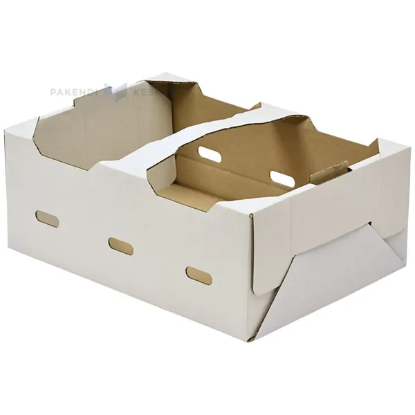 Sangaga valge lainepappkast marjadele 205x107x283mm
