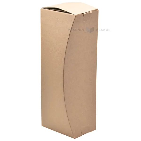 Brown corrugated carton box for wine 125x80x326mm