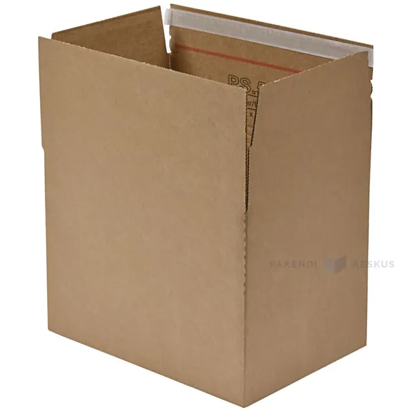 Corrugated carton box with glue strip opening strip and different heights 304x216x220-130mm