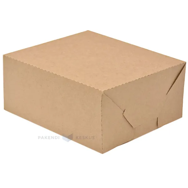 Kartongist pruun/valge koogikarp 17,5x16x8cm nr. 4A, pakis 200tk