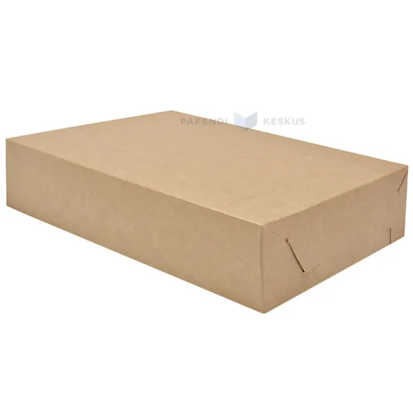 Kartongist pruun/valge koogikarp 19,5x26x6cm nr. 5, pakis 200tk