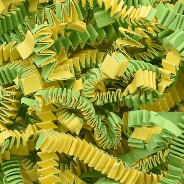 Yellow-green shredded filling paper, 18L/box