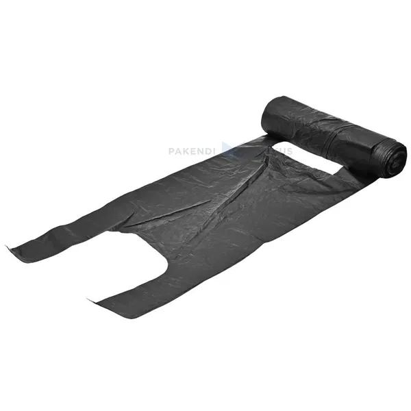 Särksangaga must kilekott HD 18+(6+6)x36cm 3-4L 14mic, rullis 50tk