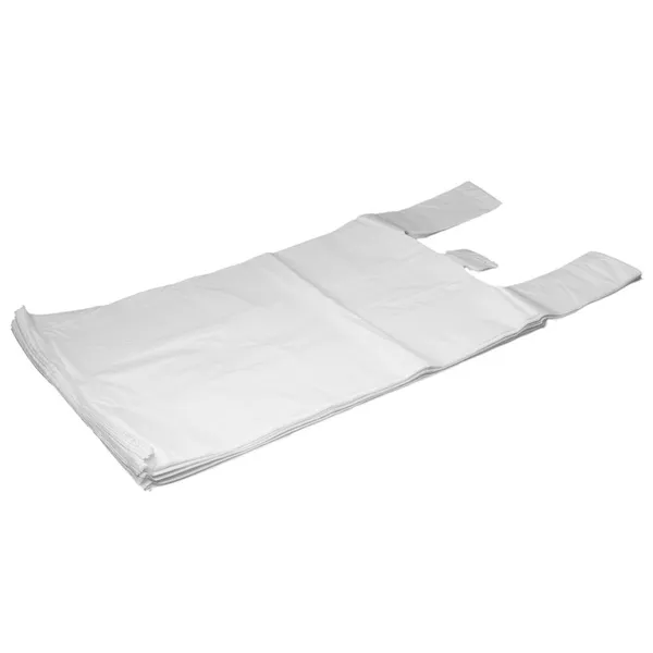 Särksangaga valge kilekott 30+18x55cm, pakis 100tk