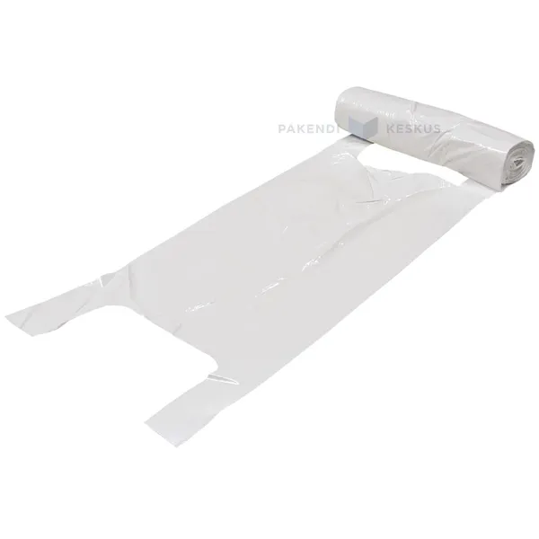 Särksangaga valge kilekott rullis 30+18x60cm, rullis 50tk