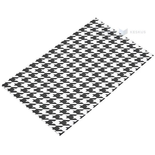 Balts dāvanu maiss ar suņu zobu rakstu 15x25cm, 50gb./iepakojumā