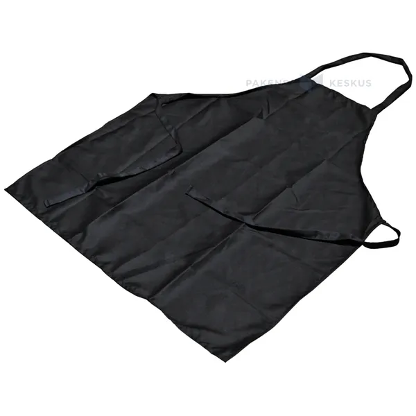 Black cotton apron