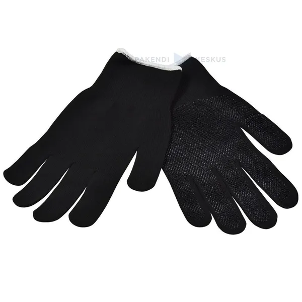 Mustad nailonist sõrmikud peopesal mikrotäpid nr. 8