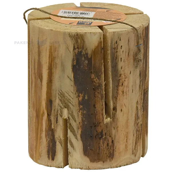 Wooden fire block with height 230mm with diameter 125mm