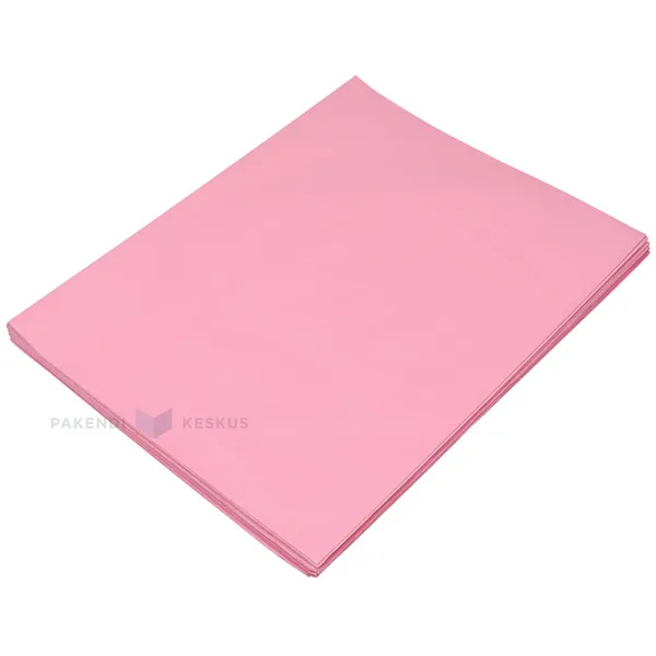 Roosa siidipaber 50x75cm 14g/m2, pakis 24tk