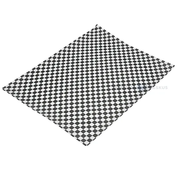 Crease and moisture proof paper with black-white squares print for wrap 32x38cm, 500pcs/pack