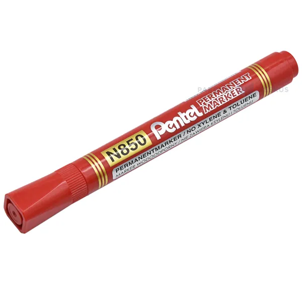 Permanent red marker Pentel N580 with rounded tip 4,2mm