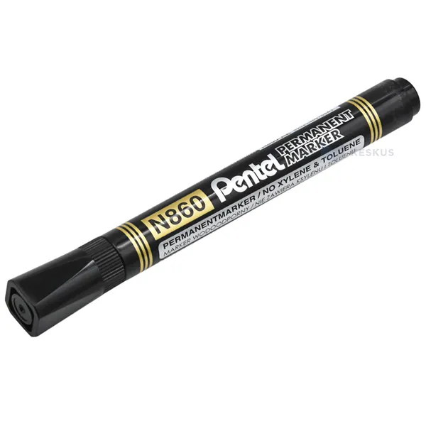 Permanents melns marķieris Pentel N860 ar šķeltu galu 1,8/4,5mm