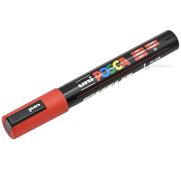 Veebaasil punane marker Uni-POSCA PC-5M 1,8-2,5mm