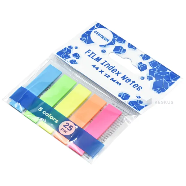 Page markers Centrum in 5 different colours 12x45mm, 5x25sheets/pack