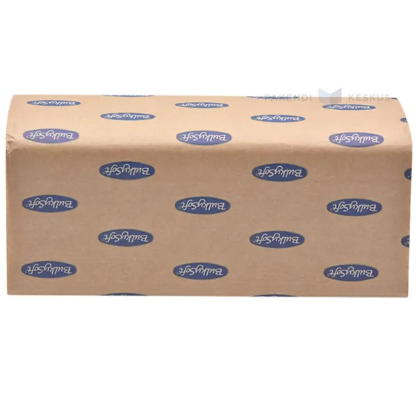 2-layered recycled brown paper towel Bulkysoft 235x240mm, 150pcs/pack