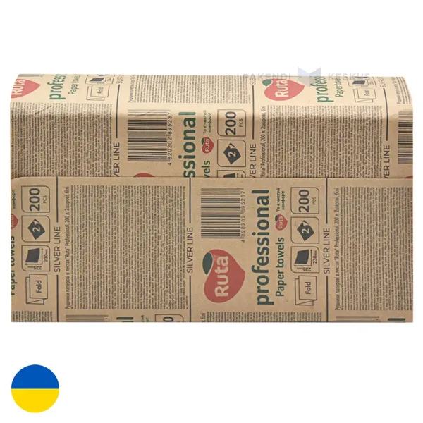 2-layered paper towel Ruta 225x230mm white Z-fold, 200pcs/pack