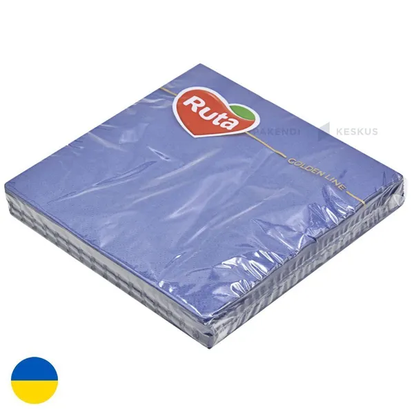 3-kihiline sinine salvrätik 33x33cm, pakis 20tk
