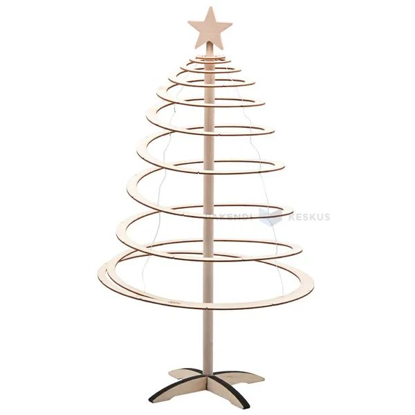 Puidust jõulukuusk tähega Spira Mini 42cm