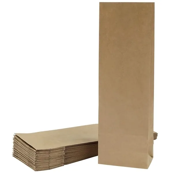 Pruun paberkott laia põhjaga 9+5x28cm, pakis 25tk