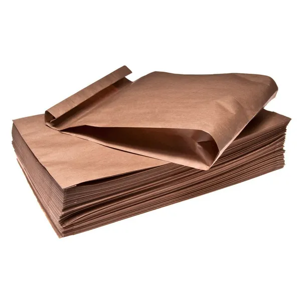 Pruun paberkott 27+8x37cm 80g/m2, pakis 100tk