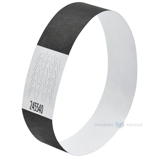 Black paper wristband for event 19mm wide numbered, 100pcs/pack