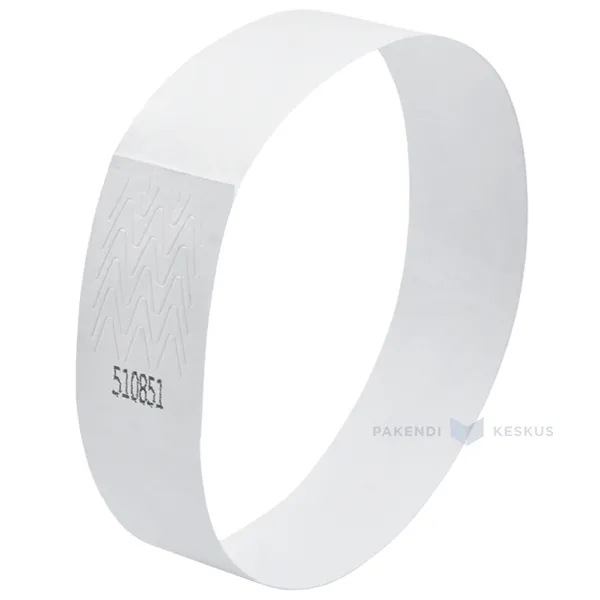 White paper wristband for event 19mm wide numbered, 100pcs/pack