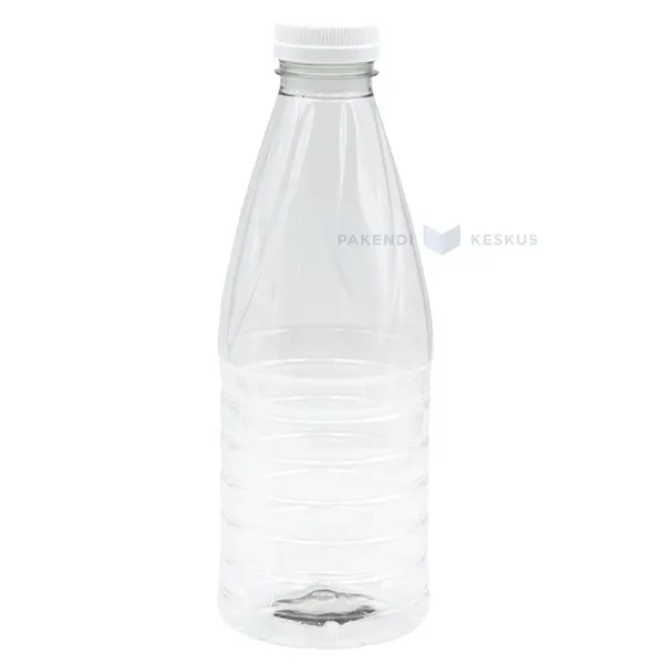 RPET-plastikpudel ühendatud korgiga 1000ml / 1L diameetriga 38mm