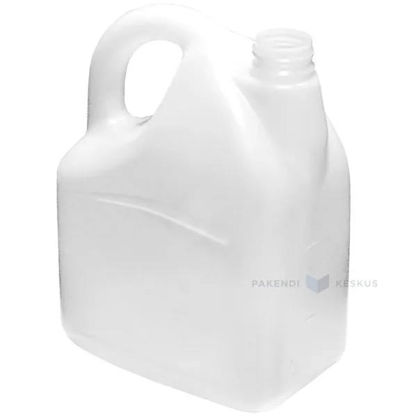 Valge plastikust KANISTER ilma korgita (38mm) 3000ml / 3L