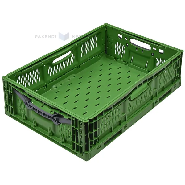 Roheline kokkupandav plastikkast 600x400x180mm max 35L / 20kg