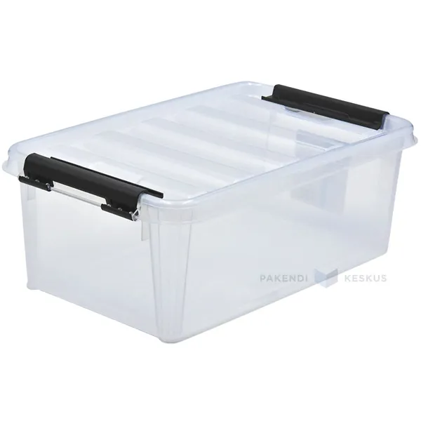 Läbipaistev hoiustuskast lukustatava kaanega 300x190x110mm 5L