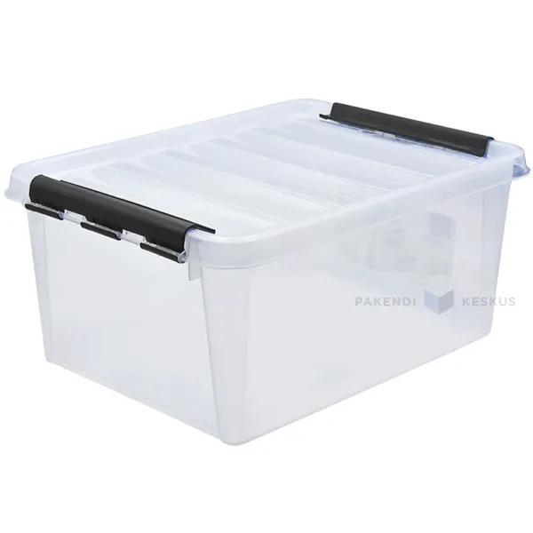 Läbipaistev hoiustuskast lukustatava kaanega 590x390x310mm 45L