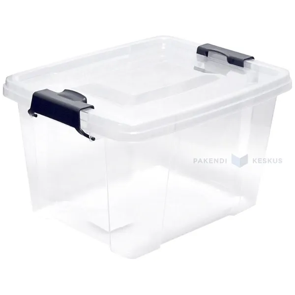 Läbipaistev hoiustuskast lukustatava kaanega 350x285x210mm 12L