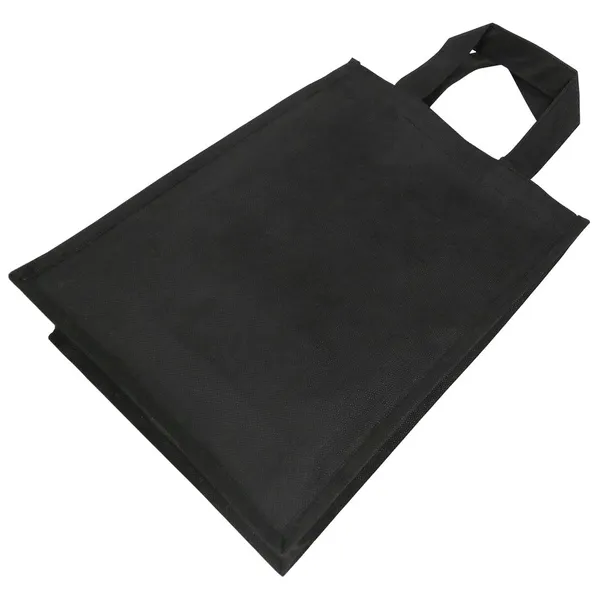 Sangadega must non-woven materjalist tekstiilkott 30+12x40cm