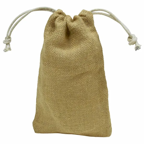 Nööriga jute kangast tekstiilkott 15x25cm