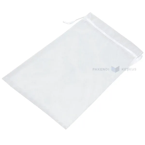 White organza bag with string 20x30cm, 10pcs/pack