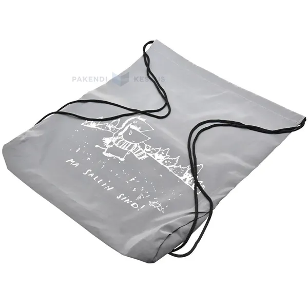''Ma sallin sind'' print grey reflective backpack 35x43cm