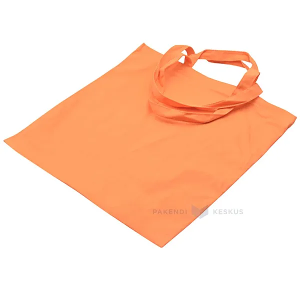 Oranža kokvilnas tekstila soma ar dubultiem rokturiem 45x45cm